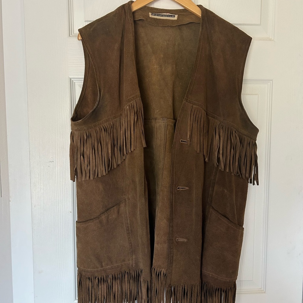 Vintage Services Sportswear Winnipeg suede fringe vest